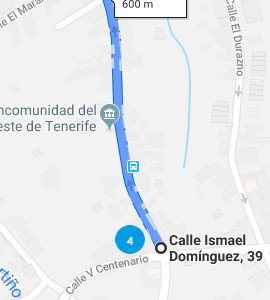 Calle Ismael Domínguez hasta Santa Catalina en mapa